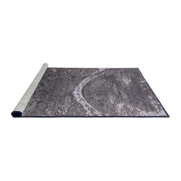 Sideview of Machine Washable Industrial Modern Dark Gray Rug, wshurb2609