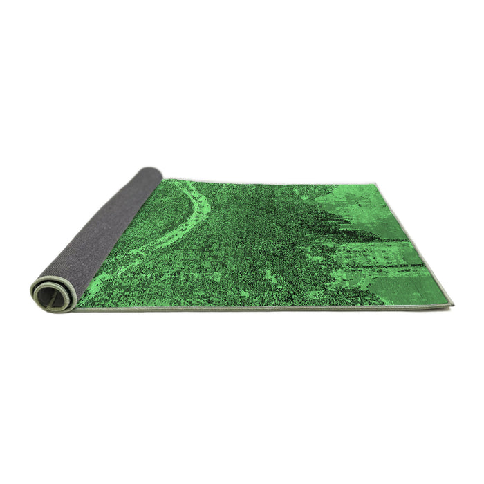 Sideview of Oriental Emerald Green Industrial Rug, urb2609emgrn