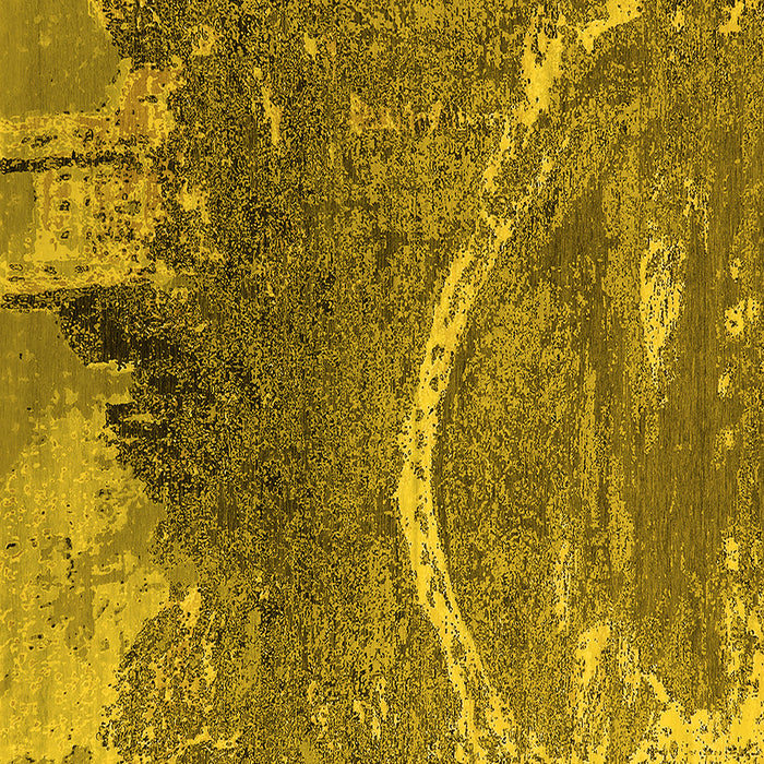 Square Oriental Yellow Industrial Rug, urb2609yw