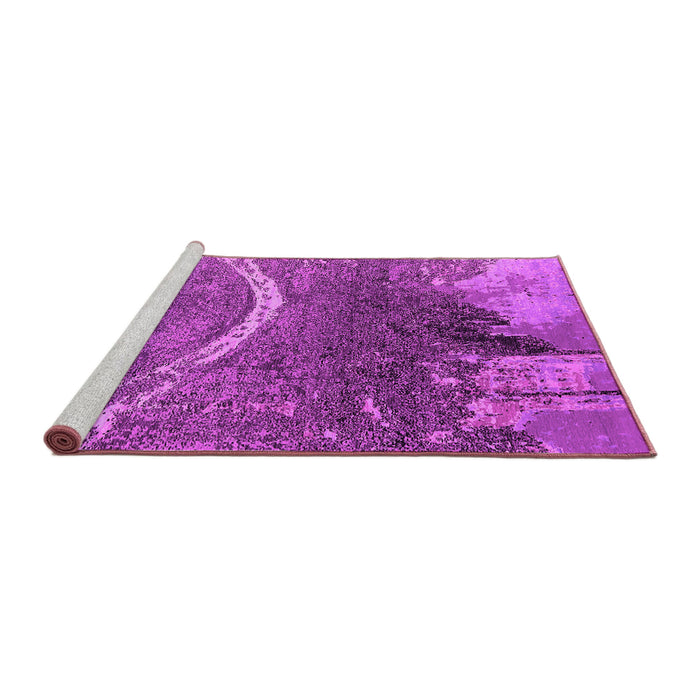 Sideview of Machine Washable Oriental Pink Industrial Rug, wshurb2609pnk