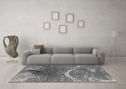 Machine Washable Oriental Gray Industrial Rug in a Living Room,, wshurb2609gry