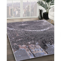 Mid-Century Modern Dark Gray Oriental Rug, urb2609