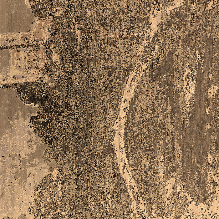 Square Oriental Brown Industrial Rug, urb2609brn