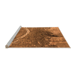 Sideview of Machine Washable Oriental Orange Industrial Area Rugs, wshurb2609org