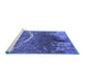 Sideview of Machine Washable Oriental Blue Industrial Rug, wshurb2609blu