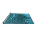 Sideview of Machine Washable Oriental Light Blue Industrial Rug, wshurb2609lblu