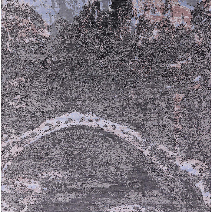 Machine Washable Industrial Modern Dark Gray Rug, wshurb2609