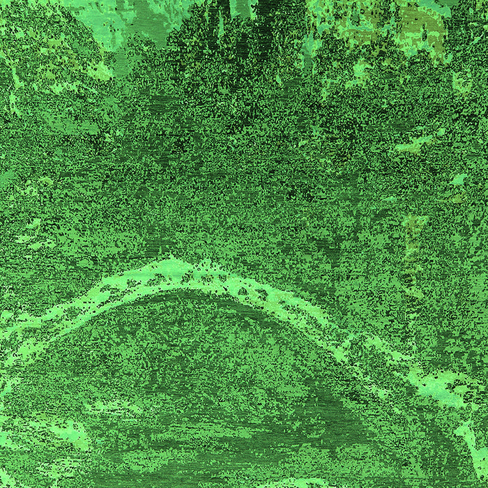 Machine Washable Oriental Green Industrial Area Rugs, wshurb2609grn