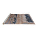 Sideview of Machine Washable Industrial Modern Purple Rug, wshurb2610