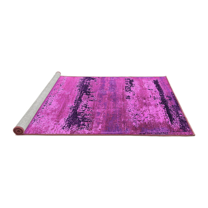 Sideview of Machine Washable Oriental Pink Industrial Rug, wshurb2610pnk