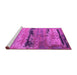 Sideview of Machine Washable Oriental Pink Industrial Rug, wshurb2610pnk