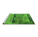 Sideview of Machine Washable Oriental Green Industrial Area Rugs, wshurb2610grn