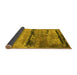 Sideview of Oriental Yellow Industrial Rug, urb2610yw