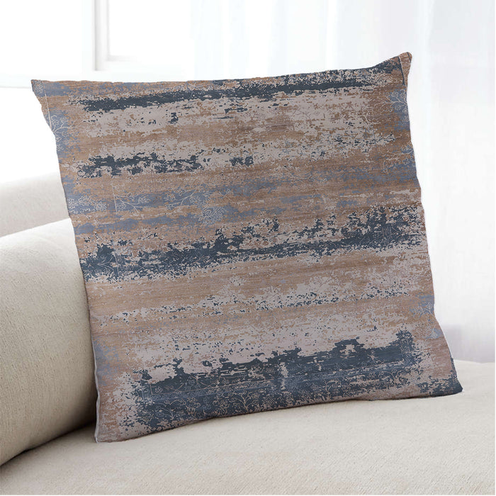 Lifestyle Image of Mid-Century Modern Urban Square Purple Throw Pillow, 18 inch by 18 inch, pwurb2610