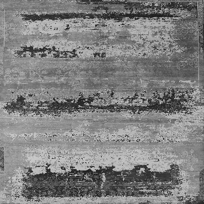 Square Oriental Gray Industrial Rug, urb2610gry