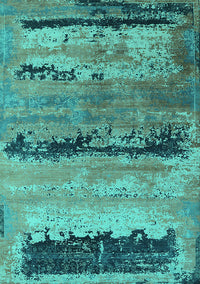 Oriental Turquoise Industrial Rug, urb2610turq