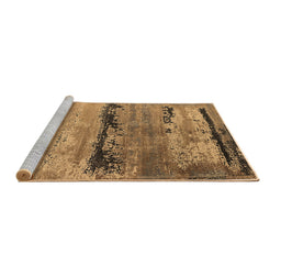 Sideview of Machine Washable Oriental Brown Industrial Rug, wshurb2610brn