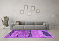 Machine Washable Oriental Purple Industrial Rug, wshurb2610pur