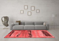 Machine Washable Oriental Red Industrial Rug, wshurb2610red