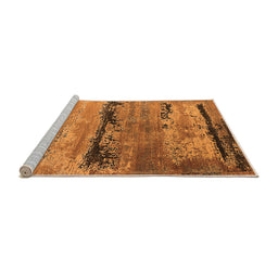 Sideview of Machine Washable Oriental Orange Industrial Area Rugs, wshurb2610org