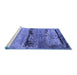 Sideview of Machine Washable Oriental Blue Industrial Rug, wshurb2610blu