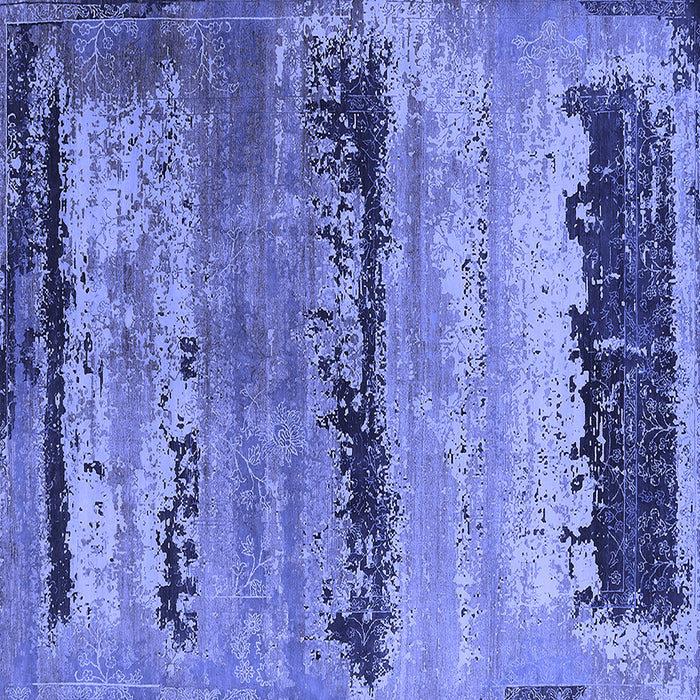 Square Oriental Blue Industrial Rug, urb2610blu