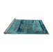 Sideview of Machine Washable Oriental Light Blue Industrial Rug, wshurb2610lblu