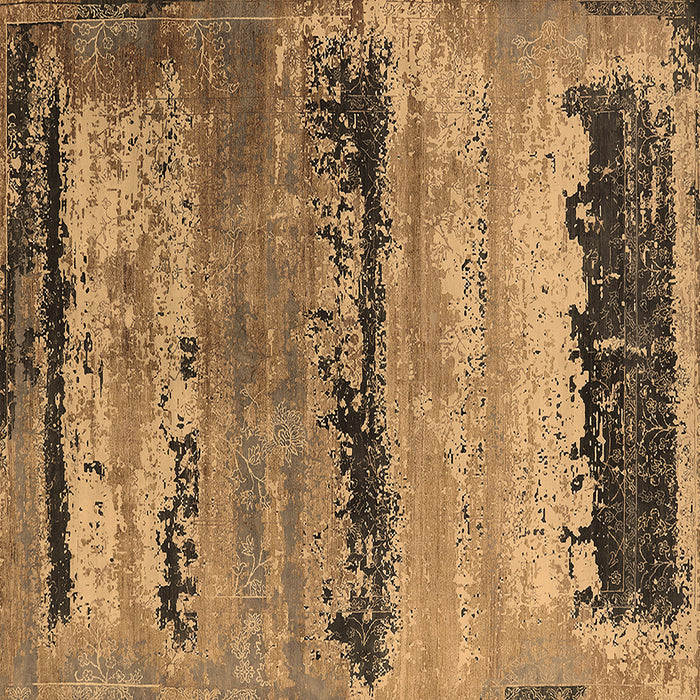Square Oriental Brown Industrial Rug, urb2610brn