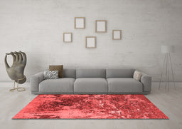 Industrial Red Washable Rugs