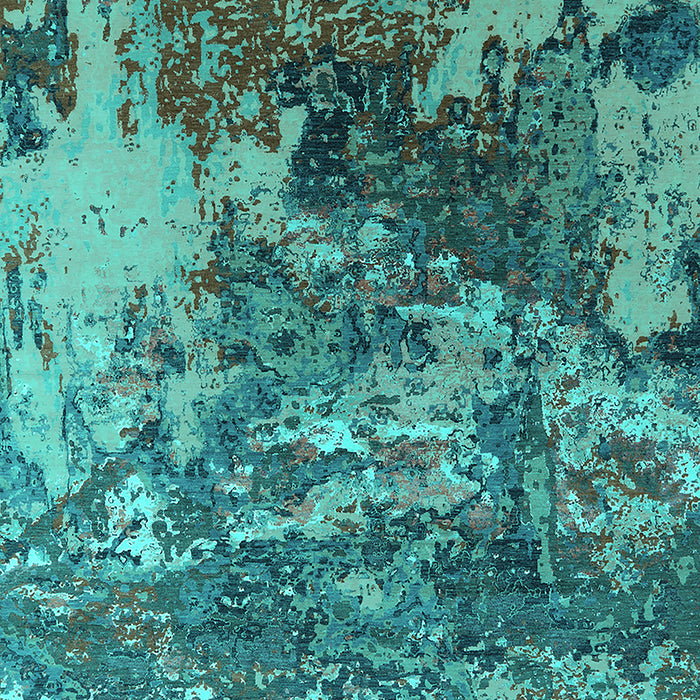 Oriental Turquoise Industrial Rug, urb2611turq