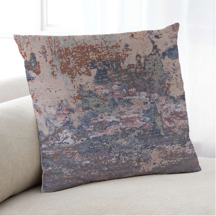 Lifestyle Image of Mid-Century Modern Urban Square Purple Throw Pillow, 18 inch by 18 inch, pwurb2611