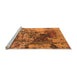 Sideview of Machine Washable Oriental Orange Industrial Area Rugs, wshurb2611org