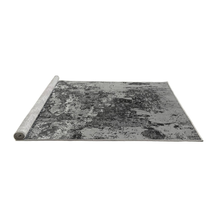 Sideview of Machine Washable Oriental Gray Industrial Rug, wshurb2611gry