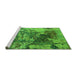 Sideview of Machine Washable Oriental Green Industrial Area Rugs, wshurb2611grn