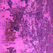 Square Machine Washable Oriental Pink Industrial Rug, wshurb2611pnk