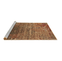 Sideview of Machine Washable Oriental Brown Industrial Rug, wshurb2612brn