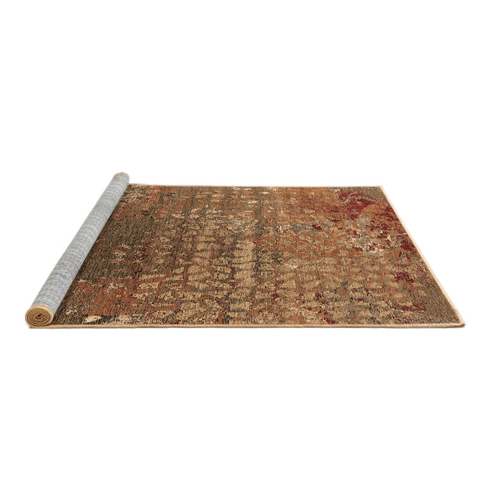 Sideview of Machine Washable Oriental Brown Industrial Rug, wshurb2612brn