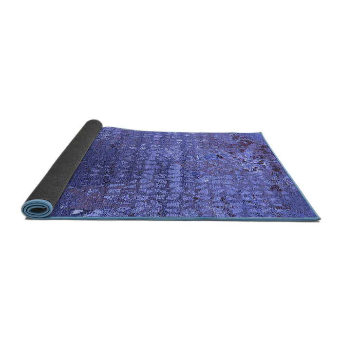 Sideview of Oriental Blue Industrial Rug, urb2612blu