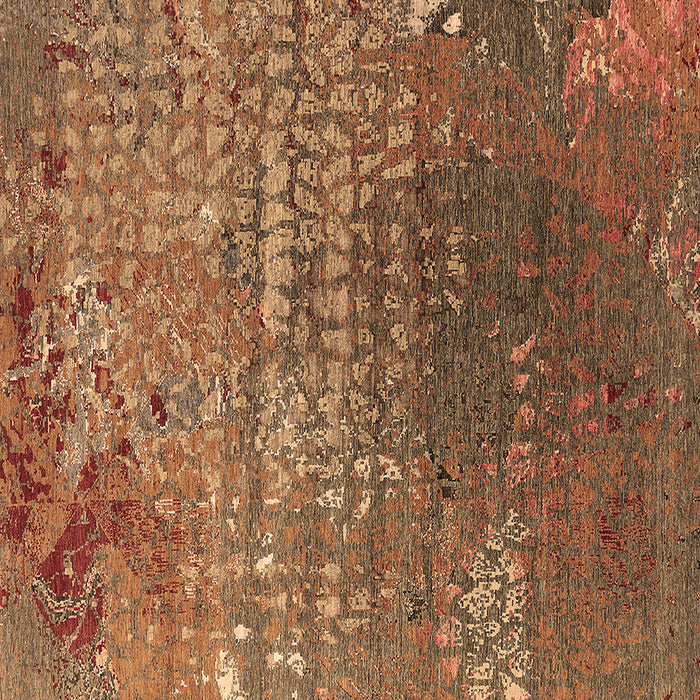 Square Oriental Brown Industrial Rug, urb2612brn