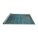 Sideview of Machine Washable Oriental Light Blue Industrial Rug, wshurb2612lblu