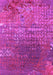 Machine Washable Oriental Pink Industrial Rug, wshurb2612pnk