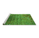 Sideview of Machine Washable Oriental Green Industrial Area Rugs, wshurb2612grn