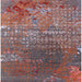 Square Mid-Century Modern Pink Oriental Rug, urb2612