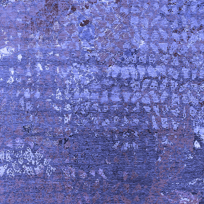 Machine Washable Oriental Blue Industrial Rug, wshurb2612blu