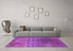 Machine Washable Oriental Purple Industrial Area Rugs in a Living Room, wshurb2612pur