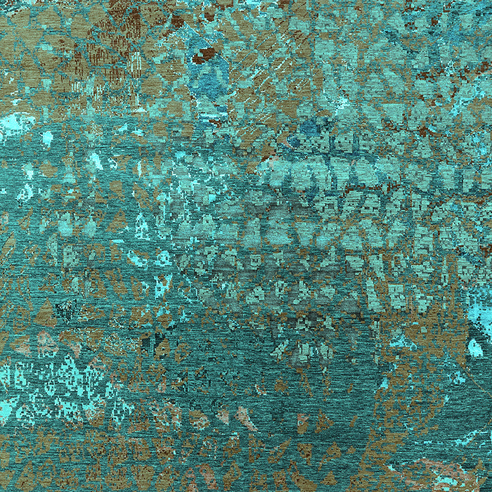 Oriental Turquoise Industrial Rug, urb2612turq