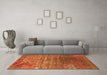 Machine Washable Oriental Orange Industrial Area Rugs in a Living Room, wshurb2612org