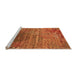 Sideview of Machine Washable Oriental Orange Industrial Area Rugs, wshurb2612org