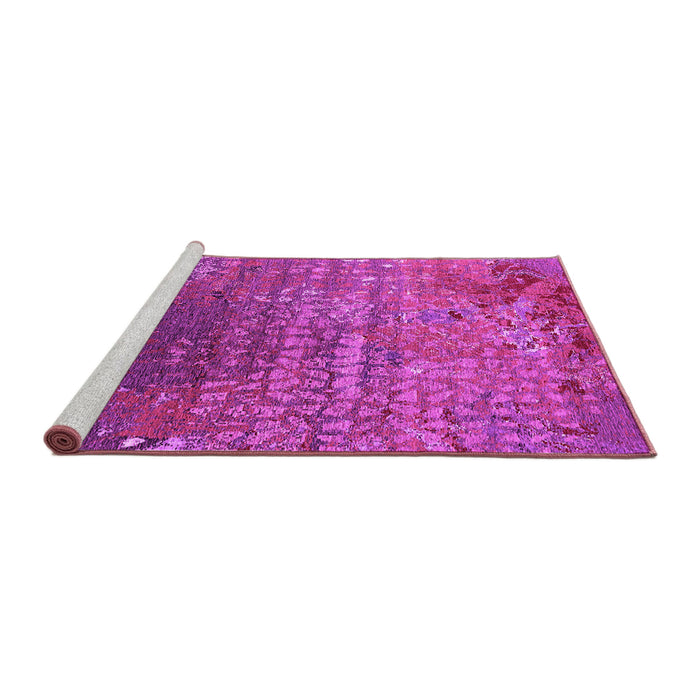 Sideview of Machine Washable Oriental Pink Industrial Rug, wshurb2612pnk