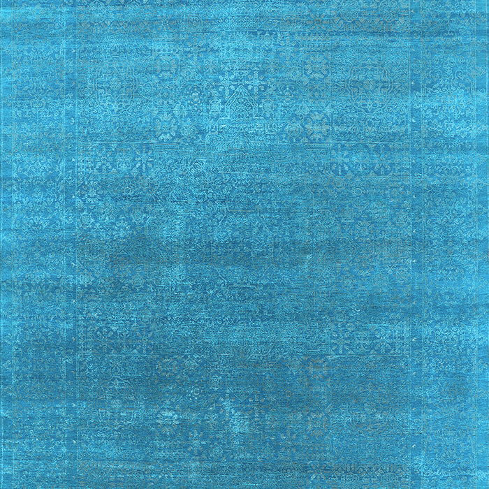 Machine Washable Oriental Light Blue Industrial Rug, wshurb2613lblu